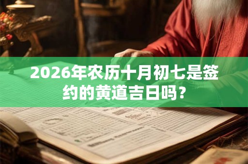 2026年农历十月初七是签约的黄道吉日吗？