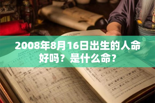 2008年8月16日出生的人命好吗?是什么命? 2008年8月16日出生的人命好吗?是什么命?