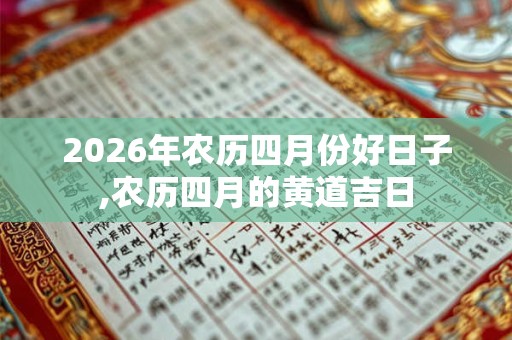 2026年农历四月份好日子,农历四月的黄道吉日 2026年农历四月份好日子,农历四月的黄道吉日