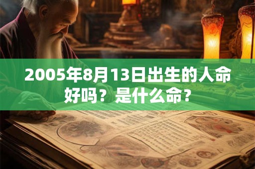 2005年8月13日出生的人命好吗？是什么命？