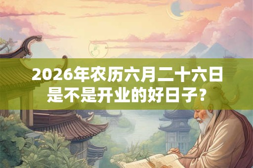 2026年农历六月二十六日是不是开业的好日子? 2026年农历六月二十六日是不是开业的好日子?