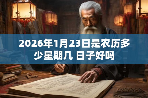 2026年1月23日是农历多少星期几 日子好吗 2026年1月23日是农历多少星期几 日子好吗