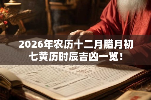 2026年农历十二月腊月初七黄历时辰吉凶一览！
