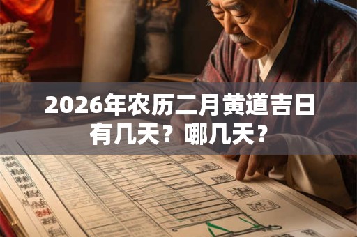 2026年农历二月黄道吉日有几天？哪几天？