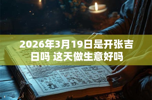 2026年3月19日是开张吉日吗 这天做生意好吗 2026年3月19日是开张吉日吗 这天做生意好吗