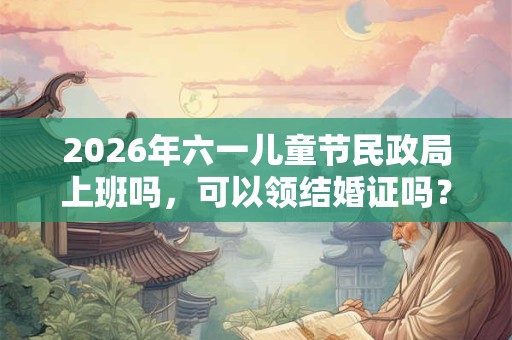 2026年六一儿童节民政局上班吗,可以领结婚证吗? 2026年六一儿童节民政局上班吗,可以领结婚证吗?