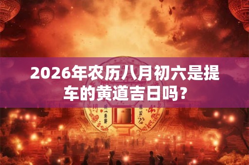 2026年农历八月初六是提车的黄道吉日吗? 2026年农历八月初六是提车的黄道吉日吗?