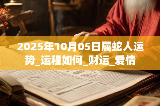 2025年10月05日属蛇人运势_运程如何_财运_爱情
