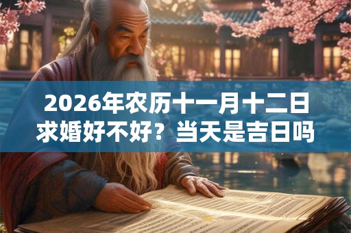 2026年农历十一月十二日求婚好不好?当天是吉日吗 2026年农历十一月十二日求婚好不好?当天是吉日吗