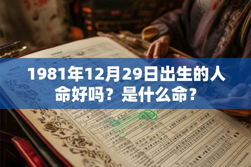 1981年12月29日出生的人命好吗?是什么命? 1981年12月29日出生的人命好吗?是什么命?