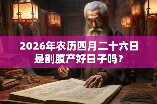 2026年农历四月二十六日是剖腹产好日子吗? 2026年农历四月二十六日是剖腹产好日子吗?