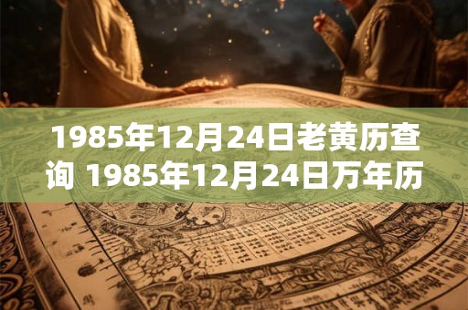 1985年12月24日老黄历查询 1985年12月24日万年历黄道吉日 1985年12月24日老黄历查询 1985年12月24日万年历黄道吉日