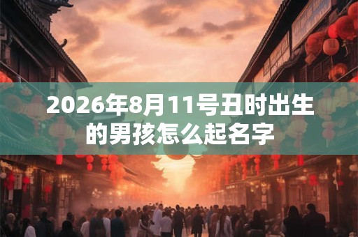 2026年8月11号丑时出生的男孩怎么起名字 2026年8月11号丑时出生的男孩怎么起名字