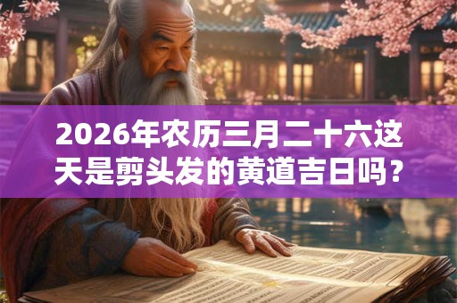 2026年农历三月二十六这天是剪头发的黄道吉日吗? 2026年农历三月二十六这天是剪头发的黄道吉日吗?
