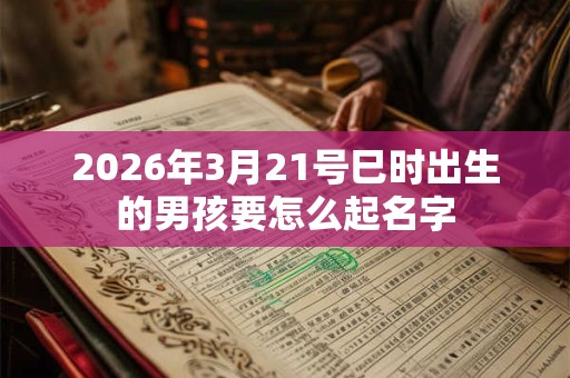 2026年3月21号巳时出生的男孩要怎么起名字 2026年3月21号巳时出生的男孩要怎么起名字