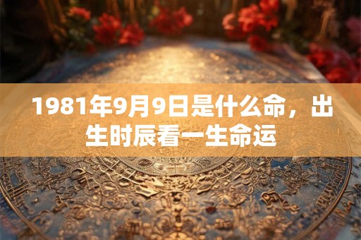 1981年9月9日是什么命,出生时辰看一生命运 1981年9月9日是什么命,出生时辰看一生命运