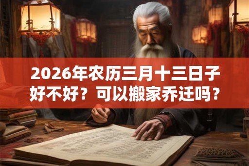 2026年农历三月十三日子好不好？可以搬家乔迁吗？