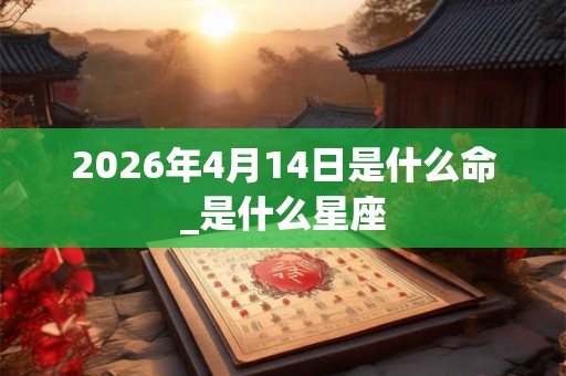 2026年4月14日是什么命_是什么星座 2026年4月14日是什么命_是什么星座