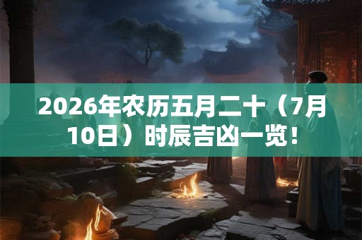 2026年农历五月二十(7月10日)时辰吉凶一览! 2026年农历五月二十(7月10日)时辰吉凶一览!