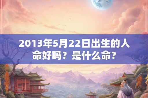 2013年5月22日出生的人命好吗?是什么命? 2013年5月22日出生的人命好吗?是什么命?