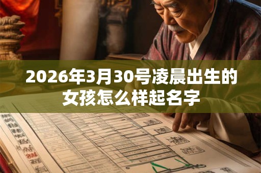 2026年3月30号凌晨出生的女孩怎么样起名字 2026年3月30号凌晨出生的女孩怎么样起名字