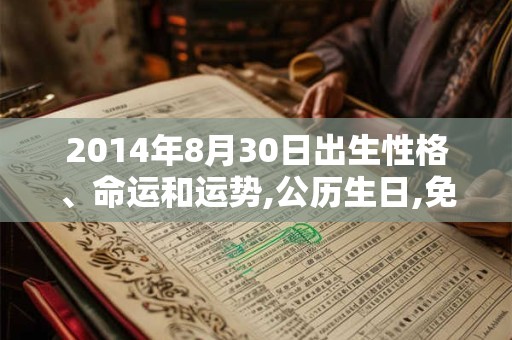 2014年8月30日出生性格、命运和运势,公历生日,免费算命 2014年8月30日出生性格、命运和运势,公历生日,免费算命