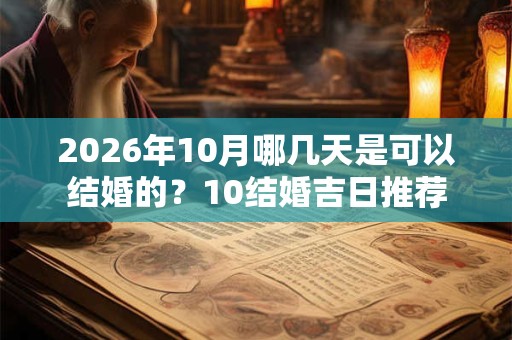 2026年10月哪几天是可以结婚的？10结婚吉日推荐