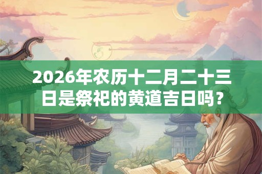 2026年农历十二月二十三日是祭祀的黄道吉日吗? 2026年农历十二月二十三日是祭祀的黄道吉日吗?