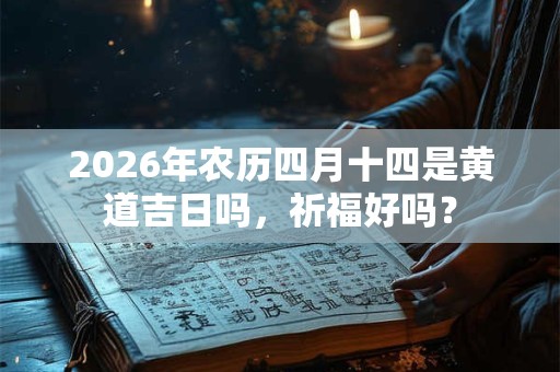 2026年农历四月十四是黄道吉日吗，祈福好吗？