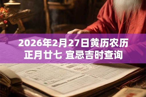 2026年2月27日黄历农历正月廿七 宜忌吉时查询