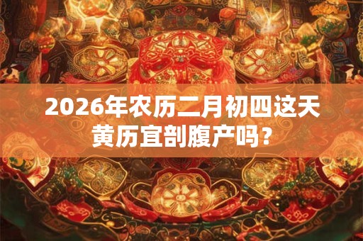 2026年农历二月初四这天黄历宜剖腹产吗？