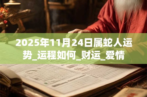 2025年11月24日属蛇人运势_运程如何_财运_爱情