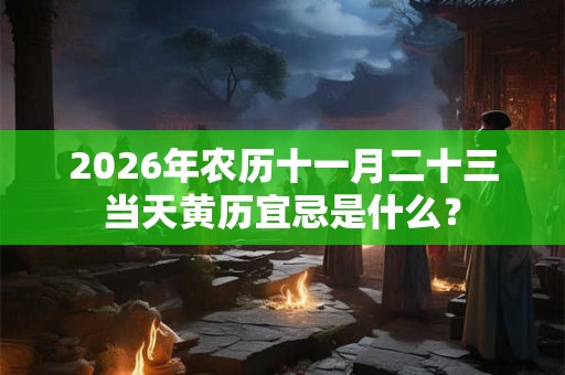2026年农历十一月二十三当天黄历宜忌是什么? 2026年农历十一月二十三当天黄历宜忌是什么?