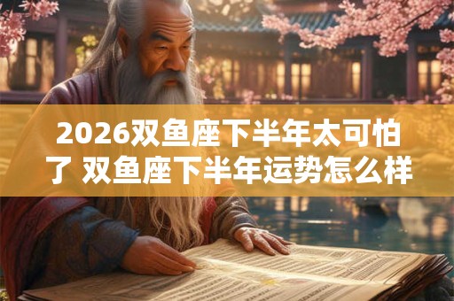 2026双鱼座下半年太可怕了 双鱼座下半年运势怎么样 2026双鱼座下半年太可怕了 双鱼座下半年运势怎么样
