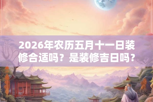 2026年农历五月十一日装修合适吗?是装修吉日吗? 2026年农历五月十一日装修合适吗?是装修吉日吗?