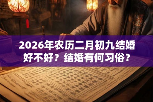 2026年农历二月初九结婚好不好?结婚有何习俗? 2026年农历二月初九结婚好不好?结婚有何习俗?