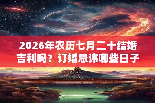 2026年农历七月二十结婚吉利吗?订婚忌讳哪些日子 2026年农历七月二十结婚吉利吗?订婚忌讳哪些日子