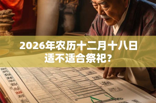 2026年农历十二月十八日适不适合祭祀? 2026年农历十二月十八日适不适合祭祀?