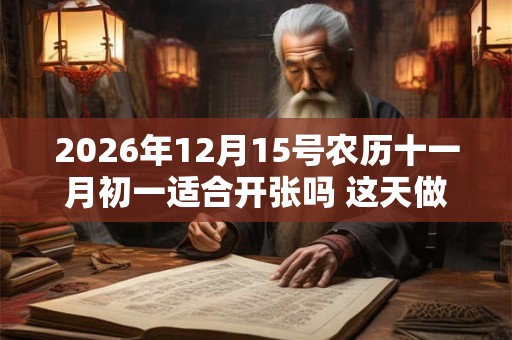 2026年12月15号农历十一月初一适合开张吗 这天做生意好吗