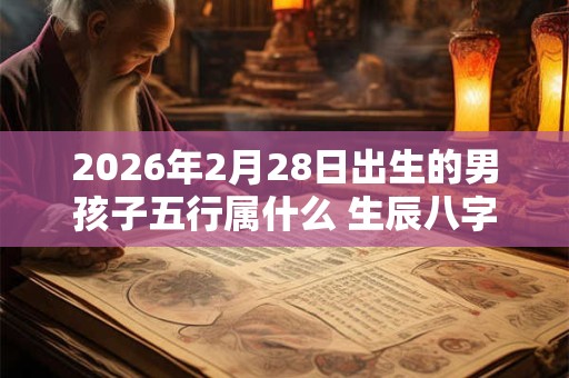 2026年2月28日出生的男孩子五行属什么 生辰八字取名