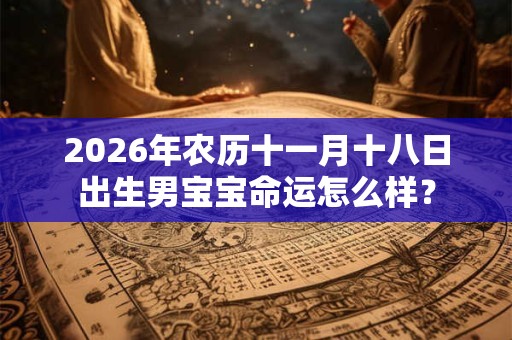 2026年农历十一月十八日出生男宝宝命运怎么样？