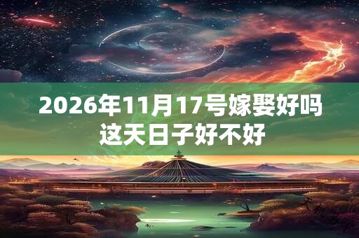 2026年11月17号嫁娶好吗 这天日子好不好