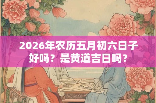 2026年农历五月初六日子好吗？是黄道吉日吗？