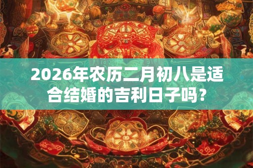 2026年农历二月初八是适合结婚的吉利日子吗？