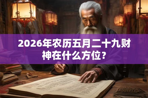 2026年农历五月二十九财神在什么方位? 2026年农历五月二十九财神在什么方位?