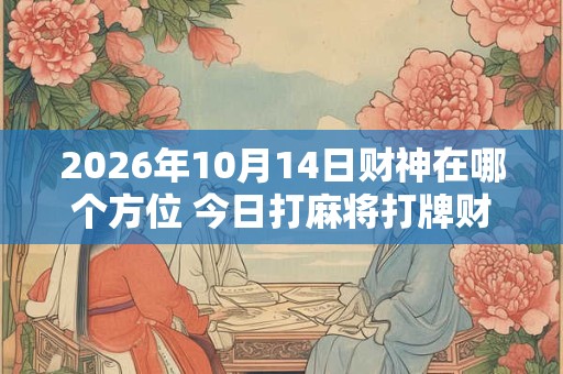 2026年10月14日财神在哪个方位 今日打麻将打牌财运方位! 2026年10月14日财神在哪个方位 今日打麻将打牌财运方位!