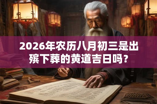 2026年农历八月初三是出殡下葬的黄道吉日吗? 2026年农历八月初三是出殡下葬的黄道吉日吗?
