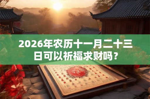 2026年农历十一月二十三日可以祈福求财吗? 2026年农历十一月二十三日可以祈福求财吗?