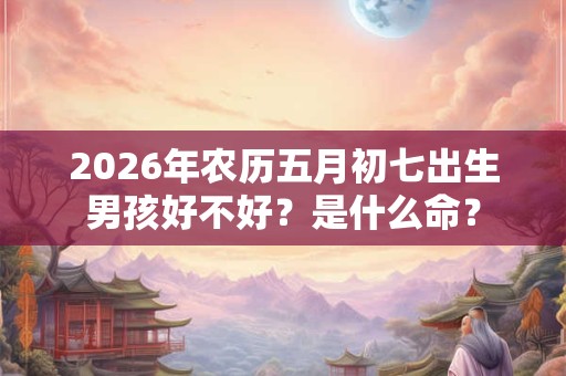 2026年农历五月初七出生男孩好不好?是什么命? 2026年农历五月初七出生男孩好不好?是什么命?