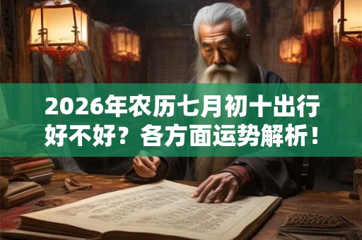2026年农历七月初十出行好不好?各方面运势解析! 2026年农历七月初十出行好不好?各方面运势解析!